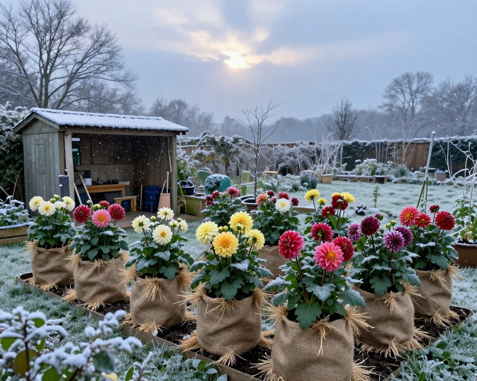 Winterschutz für Dahlien