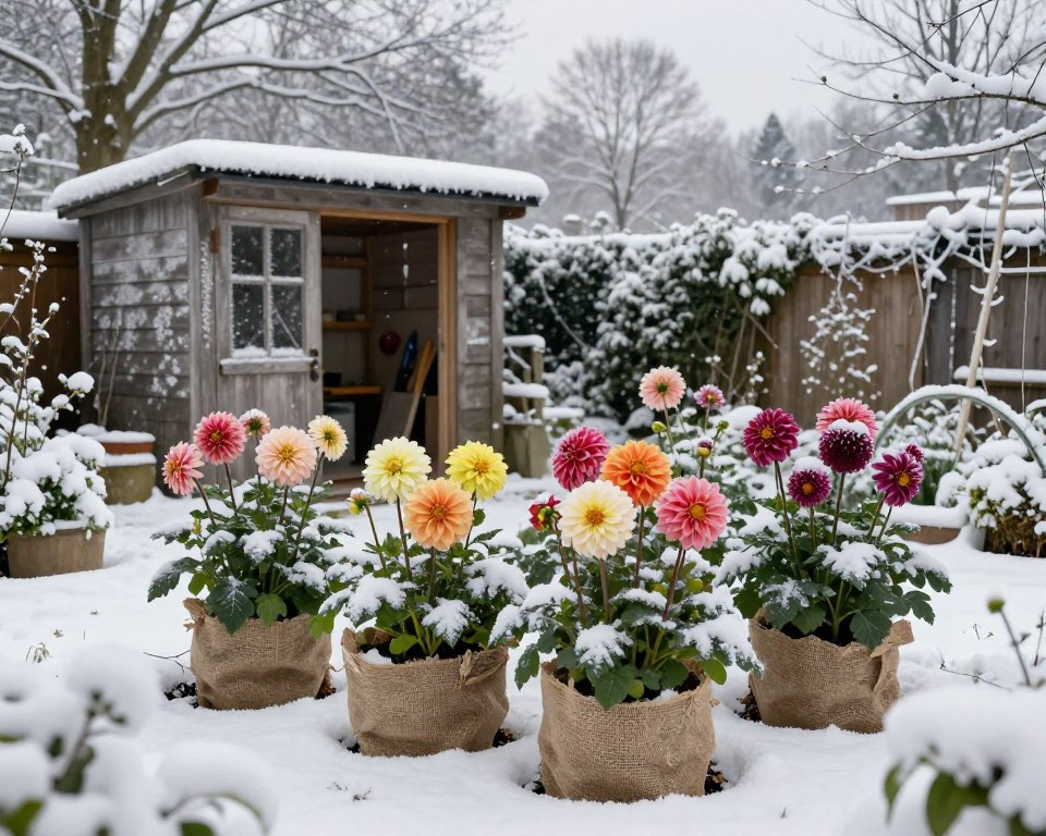 Winterschutz für Dahlien