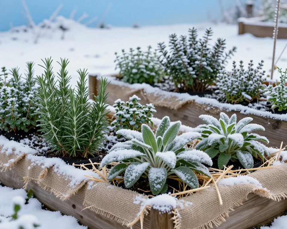 Winterschutz für Kräuter