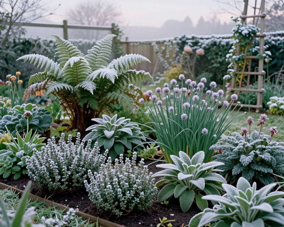 Winterschutz kräuter im Garten