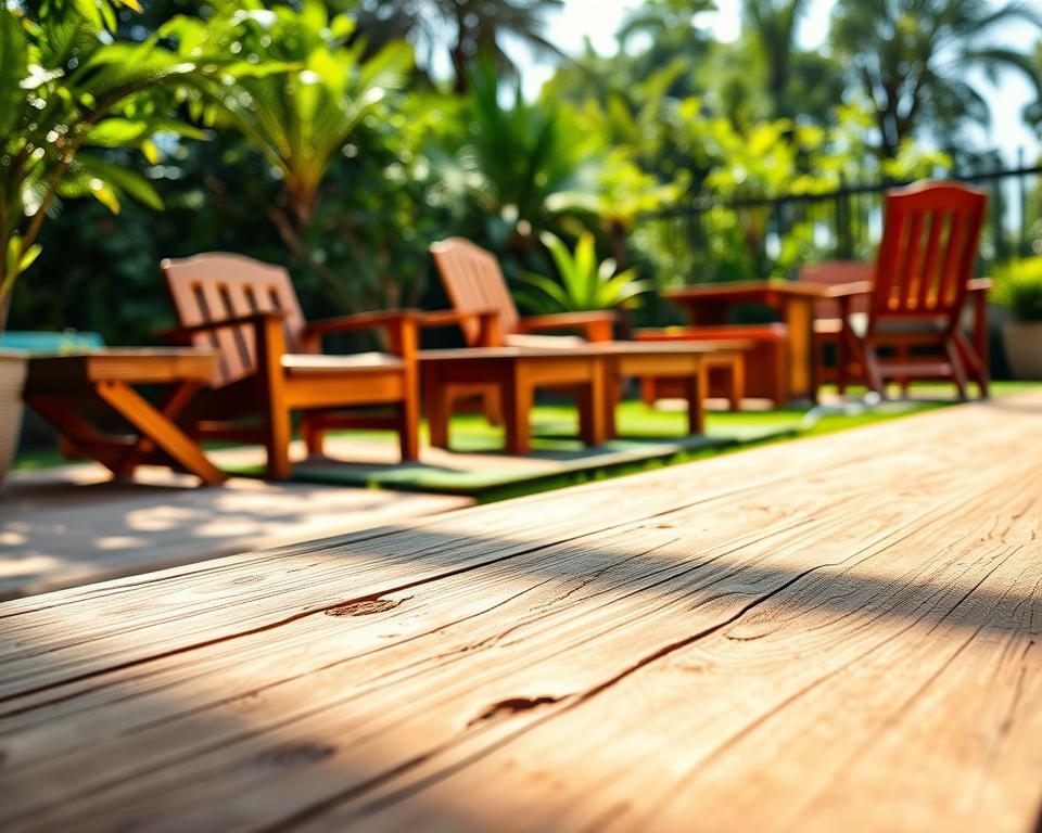 Witterungsbeständiges Holz für Gartenmöbel