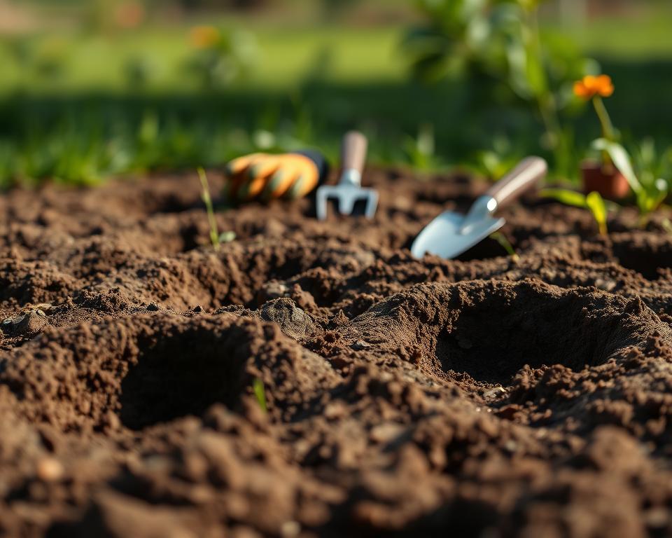 Wühlmausgänge lokalisieren im Garten