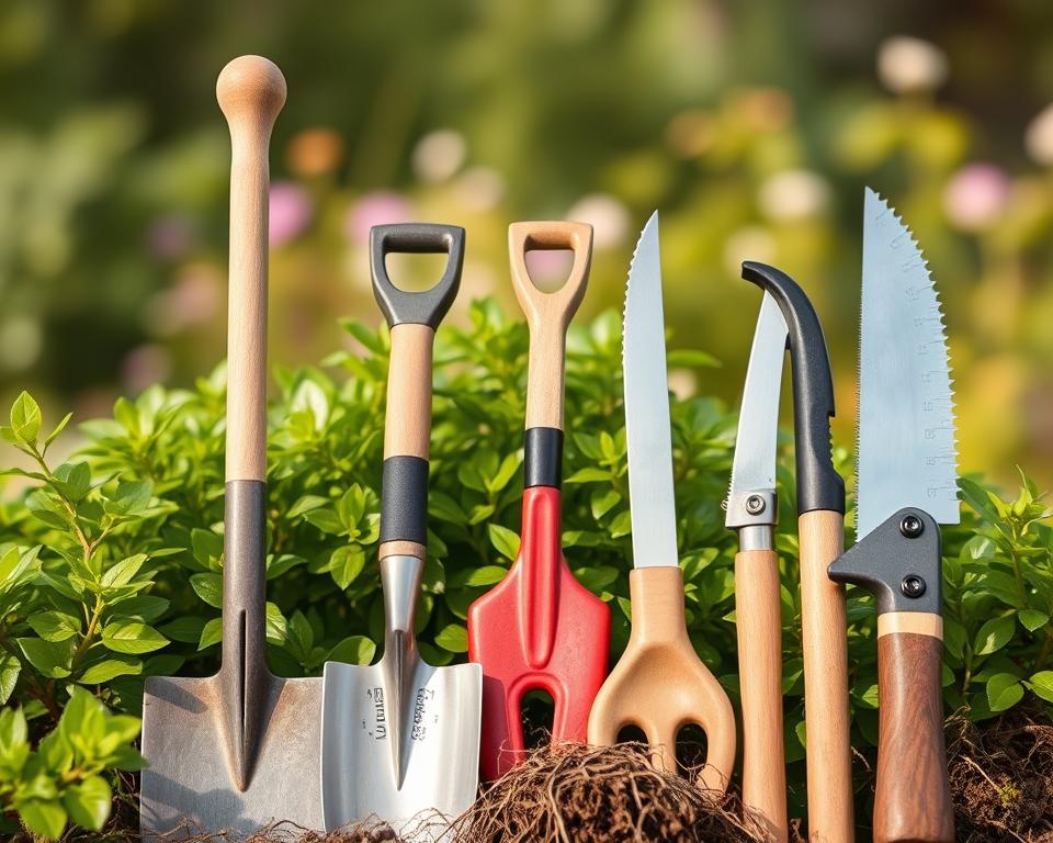 Wurzelentfernungswerkzeuge im Garten