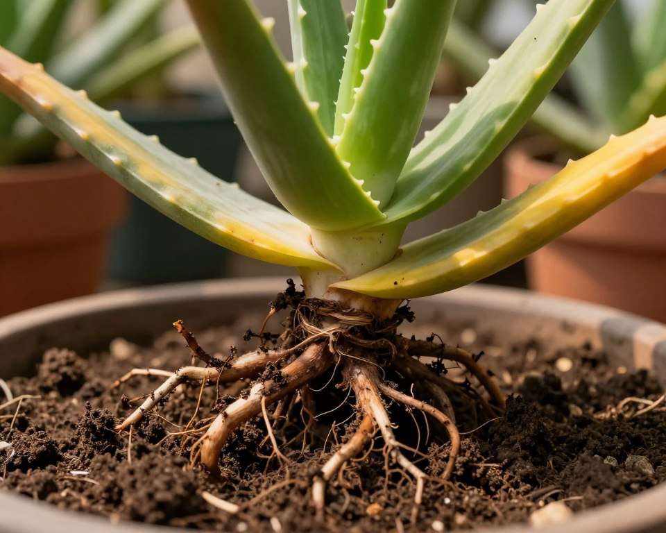 Wurzelfäule bei Aloe Vera Wurzelfäule bei Aloe Vera