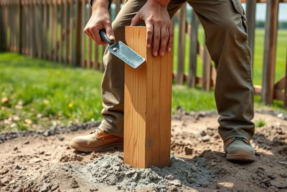 So betonieren Sie Zaunpfosten richtig ein
