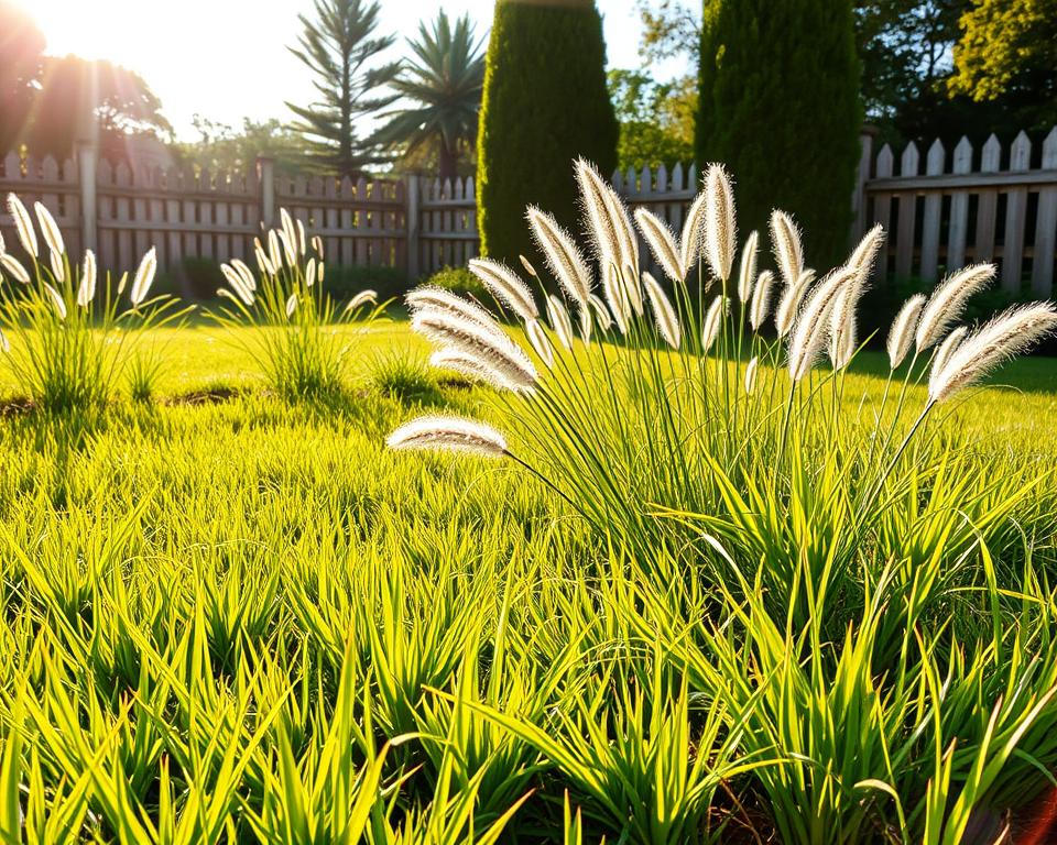 Zebragras Schnittzeit im Garten