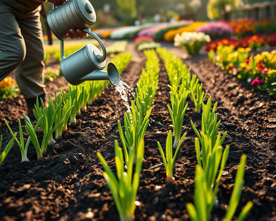 Zwiebel Bewässerung Gießen