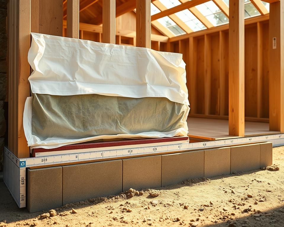 Zwischenschicht Installation Gartenhaus