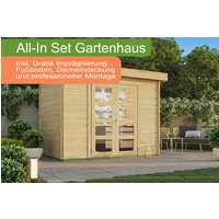 All-In Gartenhaus mit Flachdach 300 x 200 cm / Chr|3x2m
