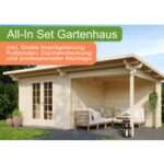 All-In Gartenhaus mit Terrasse inkl. Montage (wahl| Rabatt: 26%