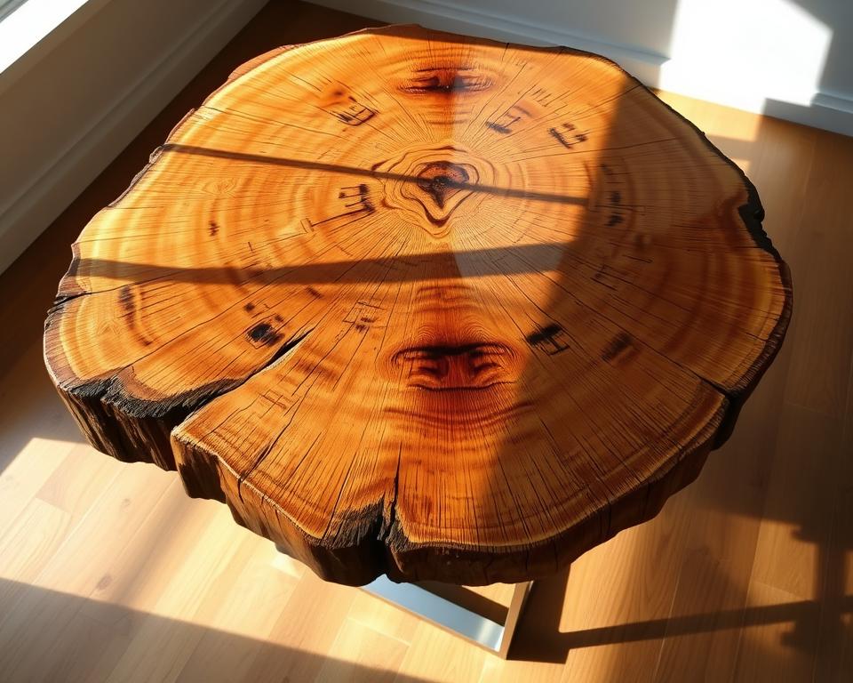 Baumscheiben Tisch Epoxidharz – Moderne Naturmöbel