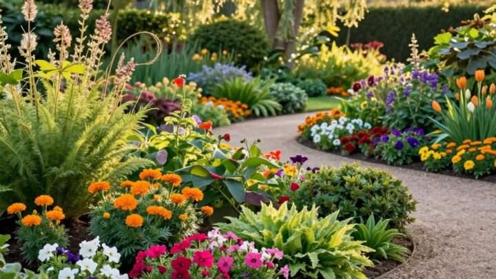 Beetumrandung mit Pflanzen für Ihren Garten