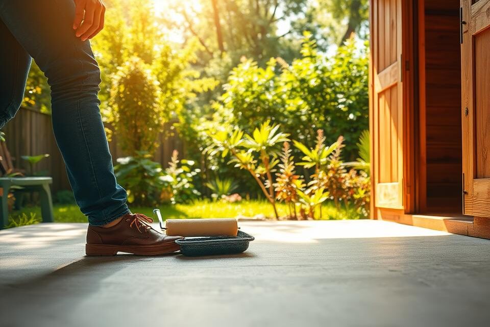 Betonboden Gartenhaus streichen – Anleitung & Tipps Betonboden Gartenhaus streichen – Anleitung & Tipps