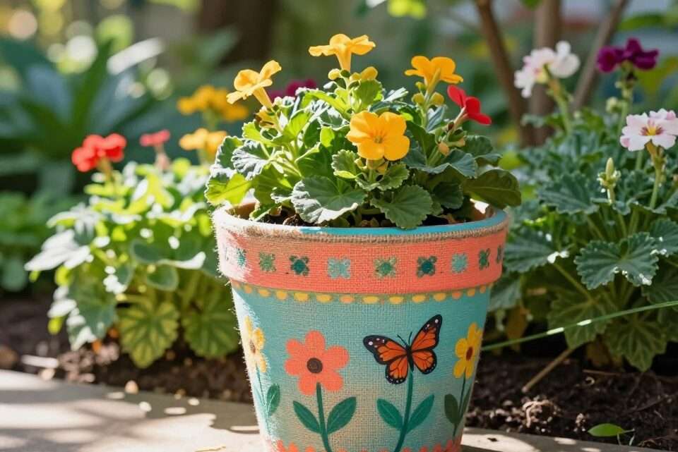 Blumentopf verkleiden: Kreative Ideen