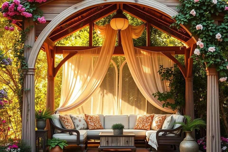 Verwandeln Sie Ihren Außenbereich: So dekorieren Sie einen Pavillon oder eine Pergola