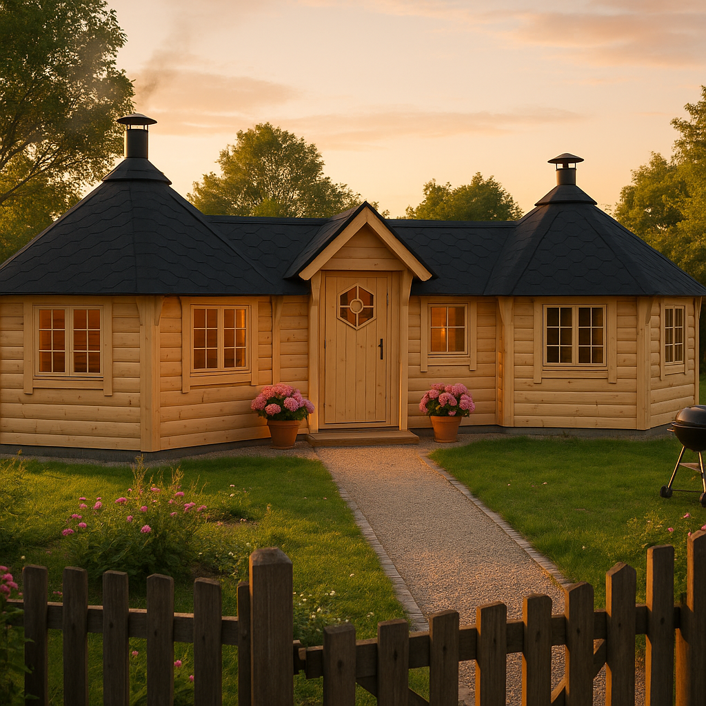 Fjordholz Doppelkota Modell Alva 38 m² Fjordholz Doppelkota Modell Alva 38 m²
