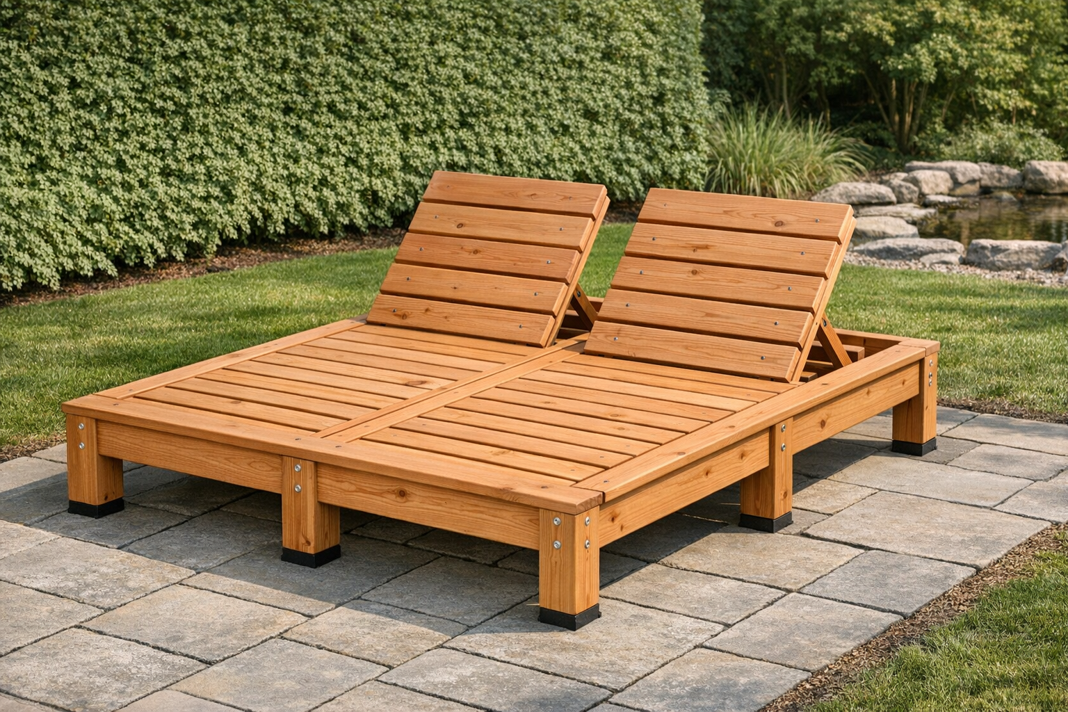 Doppelliege für den Garten selber bauen – Bauanleitung Schritt für Schritt