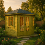 ECO Set - Gartenhaus  5-Eck  Modell Sunny-A -imprägniert