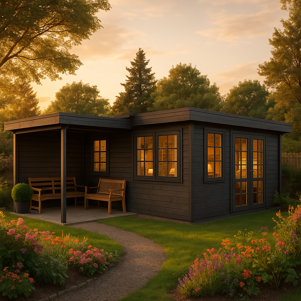 ECO Set - Gartenhaus 5-Eck Pepe -grau ECO Set - Gartenhaus 5-Eck Pepe -grau