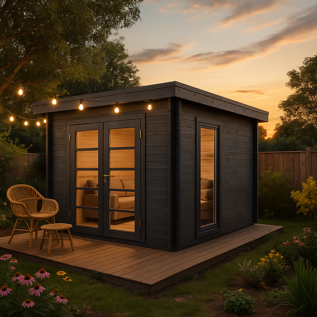 ECO Set - Gartenhaus  Paloma Beach -grau