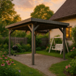 Fjordholz Einzelcarport Modell Mika KDI grau, B- W