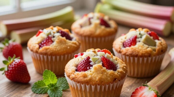 Erdbeer Rhabarber Muffins Rezept – Einfach Backen