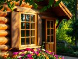 fenster für holz gartenhaus