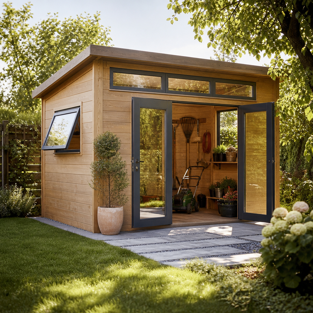 Fenster, Türen und Belüftung im Gartenhaus planen