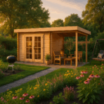 Fjordholz Flachdach Gartenhaus Modell Felix 28