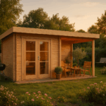 Fjordholz Flachdach Gartenhaus Modell Felix 28 / K