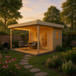 Fjordholz Flachdach Gartenhaus Modell Holda 28