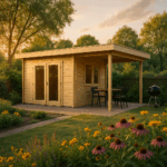 Fjordholz Flachdach Gartenhaus Modell Jesse 28