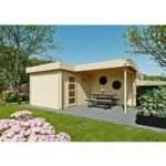 Fjordholz Flachdach Gartenhaus Modell Odina 28 A| Rabatt: 26%|6x3m