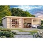 Fjordholz Flachdach Gartenhaus Modell Samim 28| Rabatt: 26%