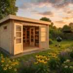 Fjordholz Flachdach Gartenhaus Modell Samim 44
