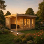 Fjordholz Flachdach Gartenhaus Modell Susan 44