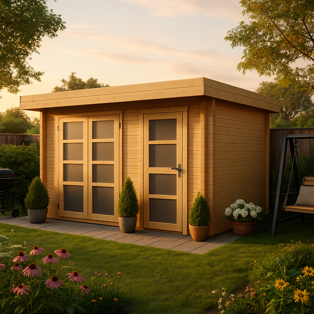 Fjordholz Flachdach Gartenhaus Modell Tekla 28 Fjordholz Flachdach Gartenhaus Modell Tekla 28