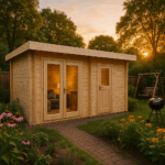 Fjordholz Flachdach Gartenhaus Modell Tobi 28 A