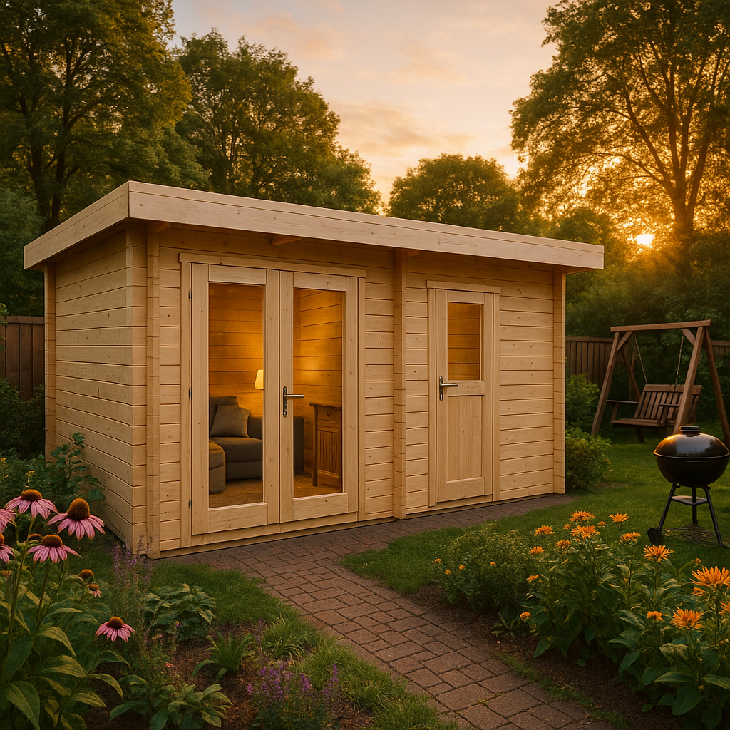 Fjordholz Flachdach Gartenhaus Modell Tobi 28 A| Rabatt: 26%