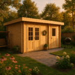 Fjordholz Flachdach Gartenhaus Modell Tobi 28 B