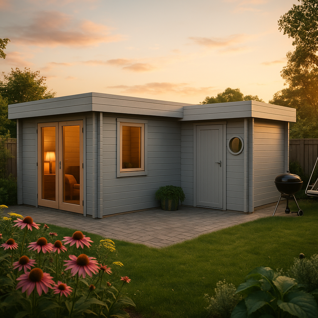 Fjordholz Flachdach Gartenhaus Modell Tobi 28 B| Rabatt: 26%