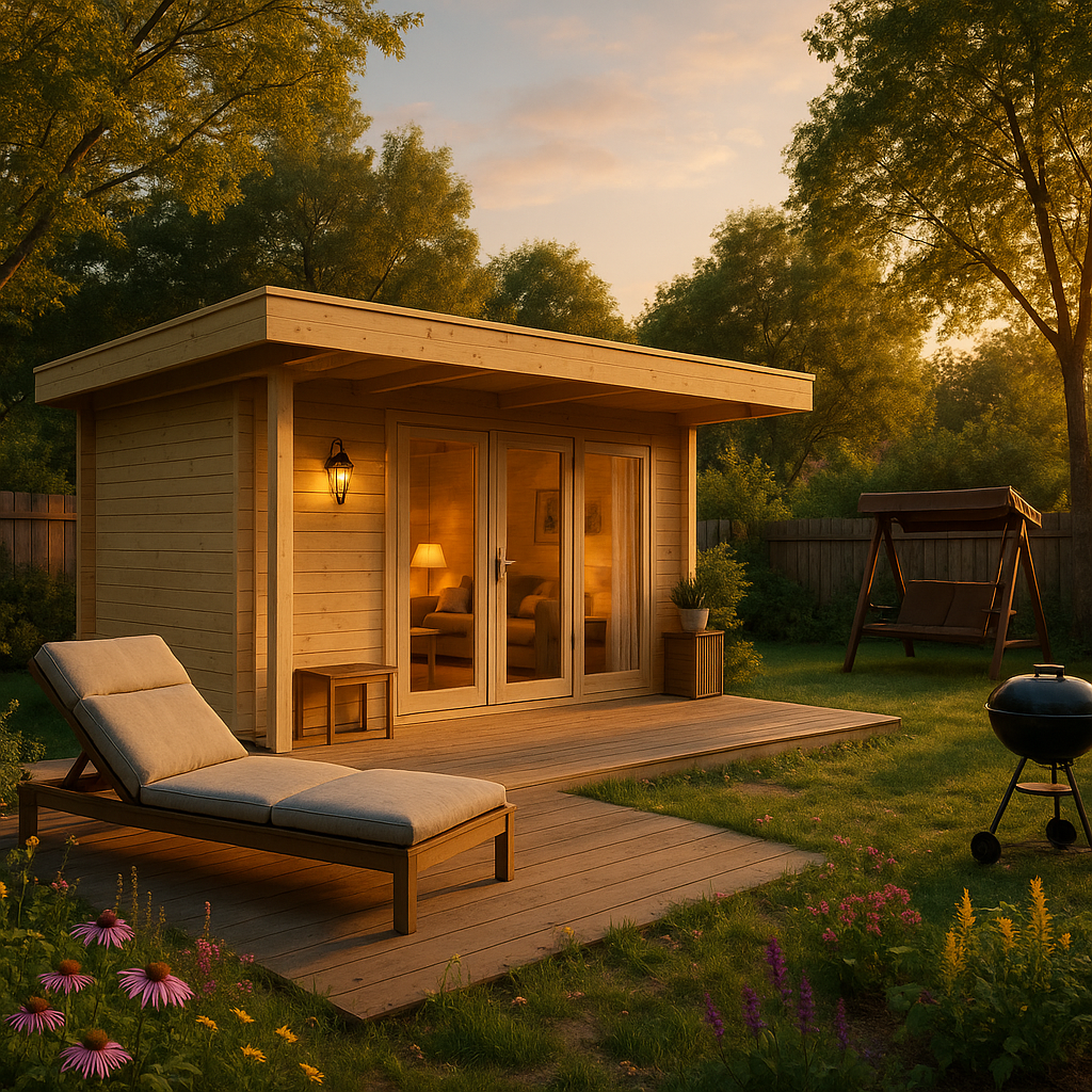 Fjordholz Flachdach Gartenhaus Modell Wanja 28| Rabatt: 26%|5x4m