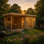 Fjordholz Flachdach Gartenhaus Modell Wendy 28