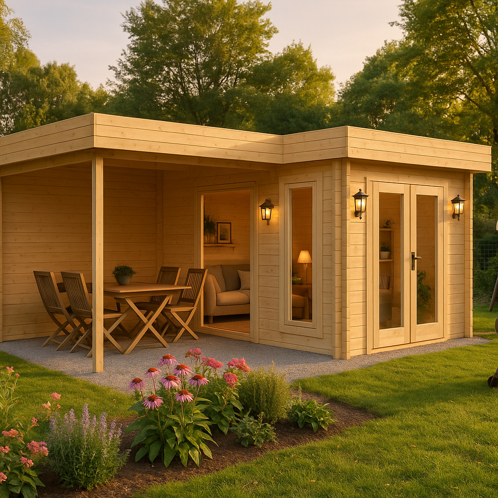 Fjordholz Flachdach Gartenhaus Modell Wendy 28