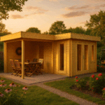 Fjordholz Flachdach Gartenhaus Modell Wendy 28