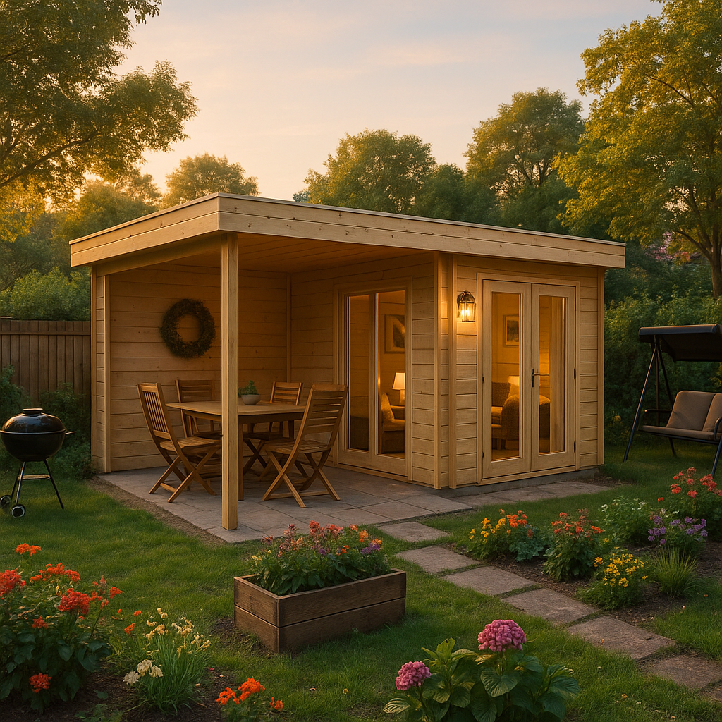 Fjordholz Flachdach Gartenhaus Modell Wendy 28| Rabatt: 26%|5x4m