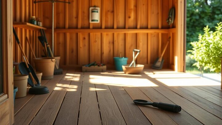 Feuchtigkeitssperre für den Gartenhaus-Boden