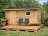 Gartenhaus mit Terrasse selber bauen – Bauanleitung Schritt für Schritt