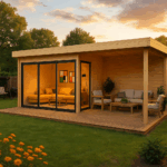 Fjordholz Gartenhaus Alu Concept 44 A mit Anbau