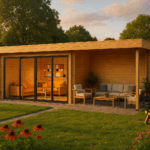 Fjordholz Gartenhaus Alu Concept 70 A mit Anbau